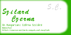 szilard czerna business card